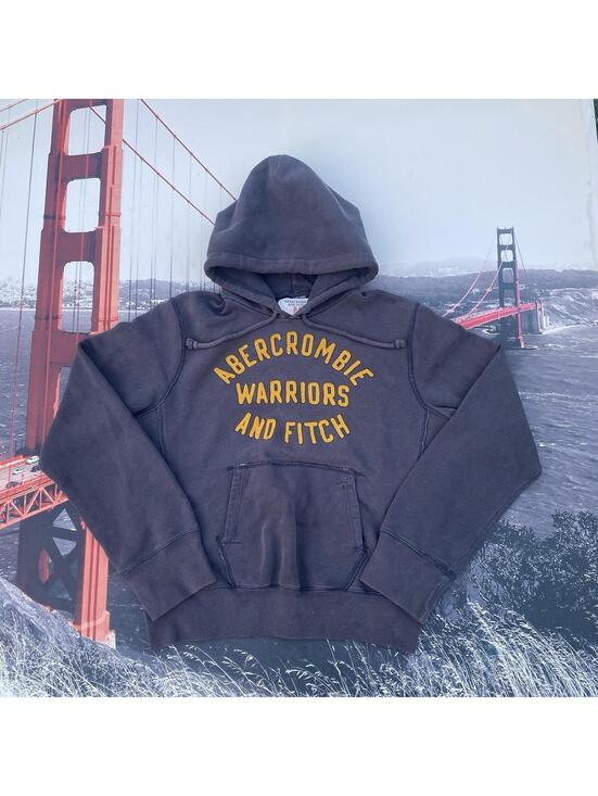 Abercrombie & Fitch Other - Vintage Abercrombie & Fitch Hoodie Men's M Faded Navy Blue Sweatshirt Skate Y2K